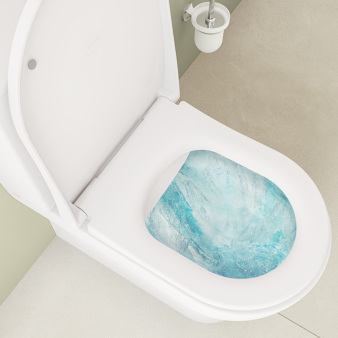 VitrA Evi Round Rimless Close Coupled Toilet - Back-to-Wall with Soft-Close Seat
