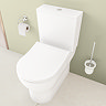 VitrA Evi Round Rimless Close Coupled Toilet - Back-to-Wall with Soft-Close Seat