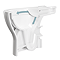 VitrA Evi Round Rimless Close Coupled Toilet - Open Back with Soft-Close Seat
