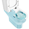 VitrA Evi Round Rimless Close Coupled Toilet - Open Back with Soft-Close Seat
