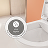 VitrA Evi Round Rimless Close Coupled Toilet - Open Back with Soft-Close Seat