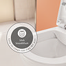VitrA Evi Round Rimless Close Coupled Toilet - Open Back with Soft-Close Seat