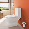 VitrA Evi Round Rimless Close Coupled Toilet - Open Back with Soft-Close Seat