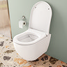 VitrA Evi Round Wall Hung Rimless Toilet with Soft-Close Seat