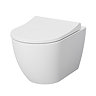 VitrA Evi Round Wall Hung Rimless Toilet with Soft-Close Seat