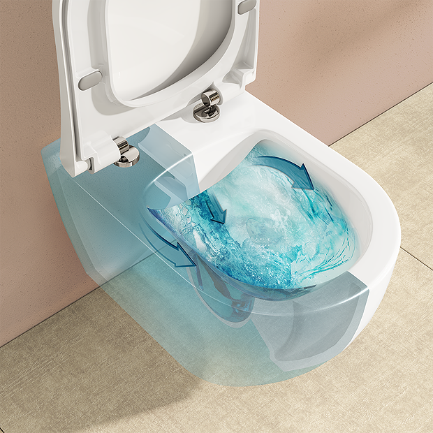 VitrA Evi Wall Hung Rimless Toilet with SoftClose Seat