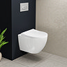VitrA Evi Round Wall Hung Rimless Toilet with Soft-Close Seat