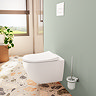 VitrA Evi Round Wall Hung Rimless Toilet with Soft-Close Seat