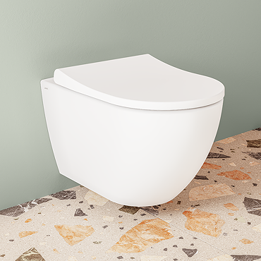 VitrA Evi Wall Hung Rimless Toilet with Soft-Close Seat