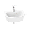 VitrA Evi Semi Recessed 450mm Compact Washbasin - 1 Tap Hole