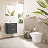 VitrA Evi Square Rimless Back-to-Wall Toilet with Soft-Close Seat