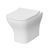 VitrA Evi Square Rimless Back-to-Wall Toilet with Soft-Close Seat