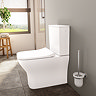VitrA Evi Square Rimless Close Coupled Toilet - Back-to-Wall with Soft-Close Seat