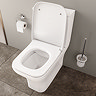 VitrA Evi Square Rimless Close Coupled Toilet - Back-to-Wall with Soft-Close Seat
