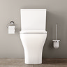 VitrA Evi Square Rimless Close Coupled Toilet - Back-to-Wall with Soft-Close Seat