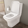 VitrA Evi Square Rimless Close Coupled Toilet - Back-to-Wall with Soft-Close Seat
