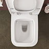 VitrA Evi Square Rimless Close Coupled Toilet - Open Back with Soft-Close Seat