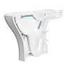VitrA Evi Square Rimless Close Coupled Toilet - Open Back with Soft-Close Seat