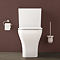 VitrA Evi Square Rimless Close Coupled Toilet - Open Back with Soft-Close Seat