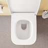 VitrA Evi Square Wall Hung Rimless Toilet with Soft-Close Seat