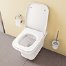 VitrA Evi Square Wall Hung Rimless Toilet with Soft-Close Seat