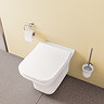 VitrA Evi Square Wall Hung Rimless Toilet with Soft-Close Seat