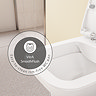 VitrA Evi Square Wall Hung Rimless Toilet with Soft-Close Seat