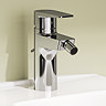 VitrA Flow Square Bidet Mixer with Pop-up Waste - Chrome