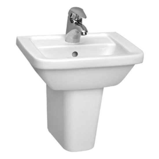 Vitra Form 300 45cm Cloakroom Basin and Pedestal at Victorian Plumbing UK