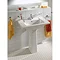 Vitra - Form 300 Basin and Pedestal - 1 Tap Hole - 3 Size Options Profile Large Image