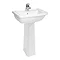 Vitra - Form 300 Basin and Pedestal - 1 Tap Hole - 3 Size Options Large Image