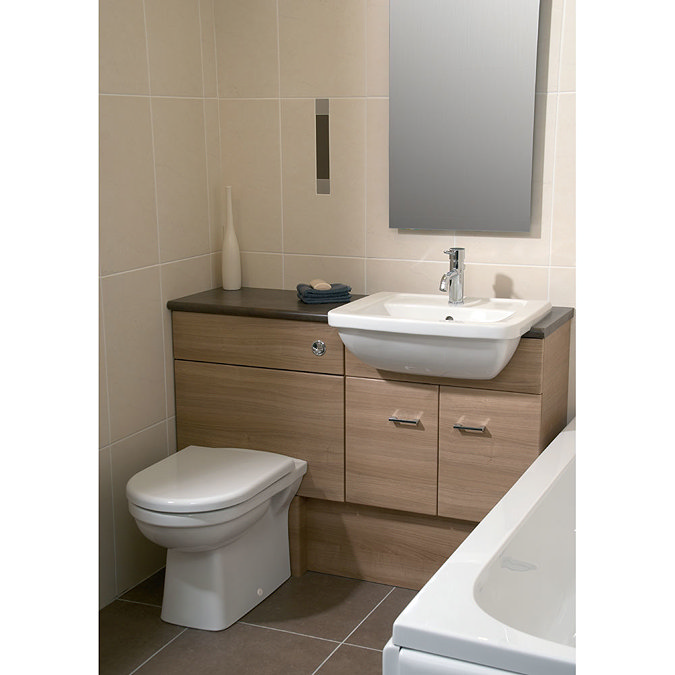 Vitra - Form 300 Semi-Recessed Basin - 1 Tap Hole Profile Large Image