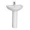 Vitra - Layton Basin and Pedestal - 1 Tap Hole - 3 Size Options Large Image