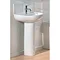 Vitra - Layton Basin and Pedestal - 2 Tap Hole - 3 Size Options Profile Large Image