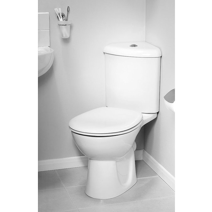 Vitra - Layton Corner Close Coupled Toilet (Open Back) Feature Large Image