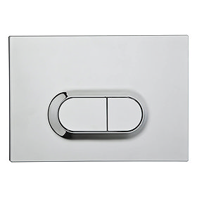 Vitra Loop O Mechanical Flush Plate - Chrome - 7400580 Large Image