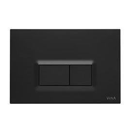 Vitra Loop R Mechanical Flush Plates for 12cm WC Frames - Matt Black Medium Image