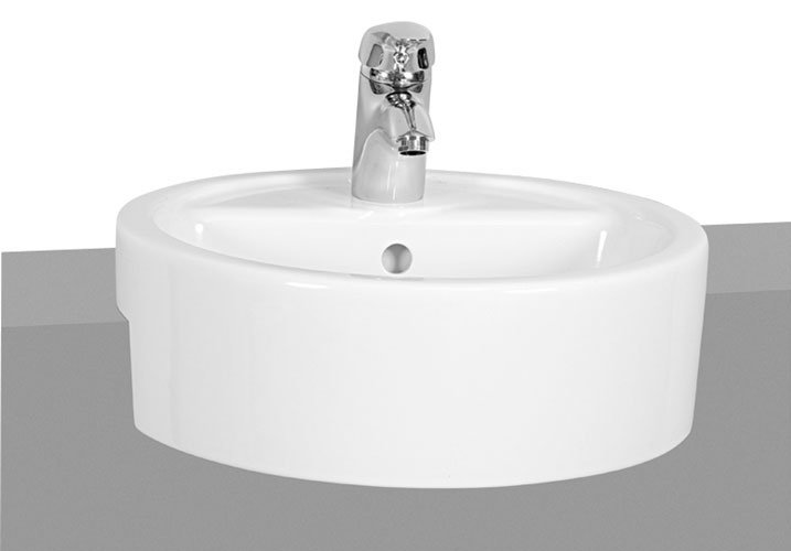 Vitra - Matrix 45cm Semi-Recessed Basin - 1 Tap Hole Large Image