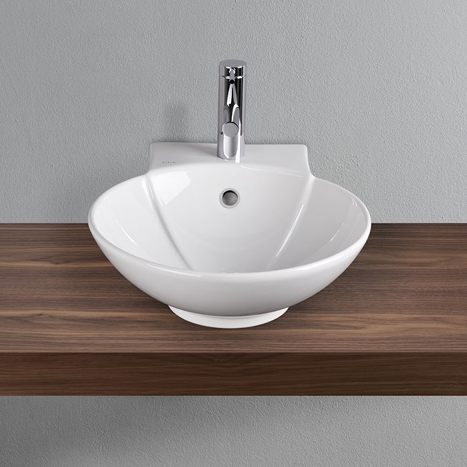 Vitra - Options 45cm Countertop Vanity Basin - 1 Tap Hole - 6165 Profile Large Image
