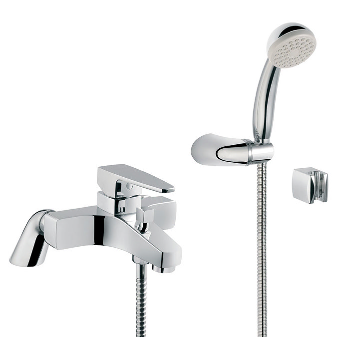 Vitra - Q-Line Bath Shower Mixer with Kit - Chrome - 40783 Large Image