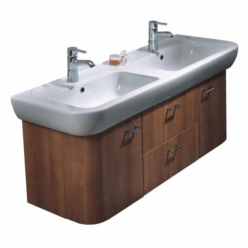Vitra - Retro Double Basin and Vanity Unit - Various Colour Options Large Image