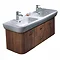 Vitra - Retro Double Basin and Vanity Unit - Various Colour Options Large Image
