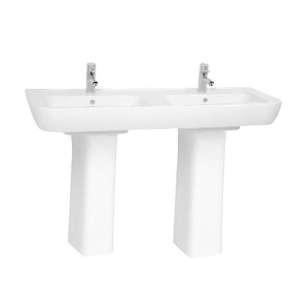 Vitra - Retro Double Basin - Full or Half Pedestal Options Profile Large Image