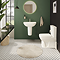 VitrA S20 4-Piece Bathroom Suite (BTW Close Coupled Toilet + 450mm Semi Pedestal Basin)