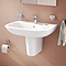 VitrA S20 4-Piece Bathroom Suite (BTW Close Coupled Toilet + 500mm Semi Pedestal Basin)