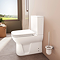 VitrA S20 4-Piece Bathroom Suite (BTW Close Coupled Toilet + 500mm Semi Pedestal Basin)