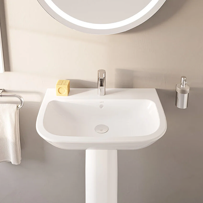 VitrA S20 4-Piece Bathroom Suite (BTW Close Coupled Toilet + 500mm Full Pedestal Basin)