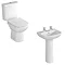 Vitra - S20 Model 4 Piece Suite - Open Back CC Toilet & 60cm Basin - 1 or 2 Tap Holes Profile Large Image