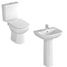 Vitra - S20 Model 4 Piece Suite - Open Back CC Toilet & 60cm Basin - 1 or 2 Tap Holes Large Image