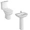 Vitra - S20 Model 4 Piece Suite - Open Back CC Toilet & 60cm Basin - 1 or 2 Tap Holes Large Image